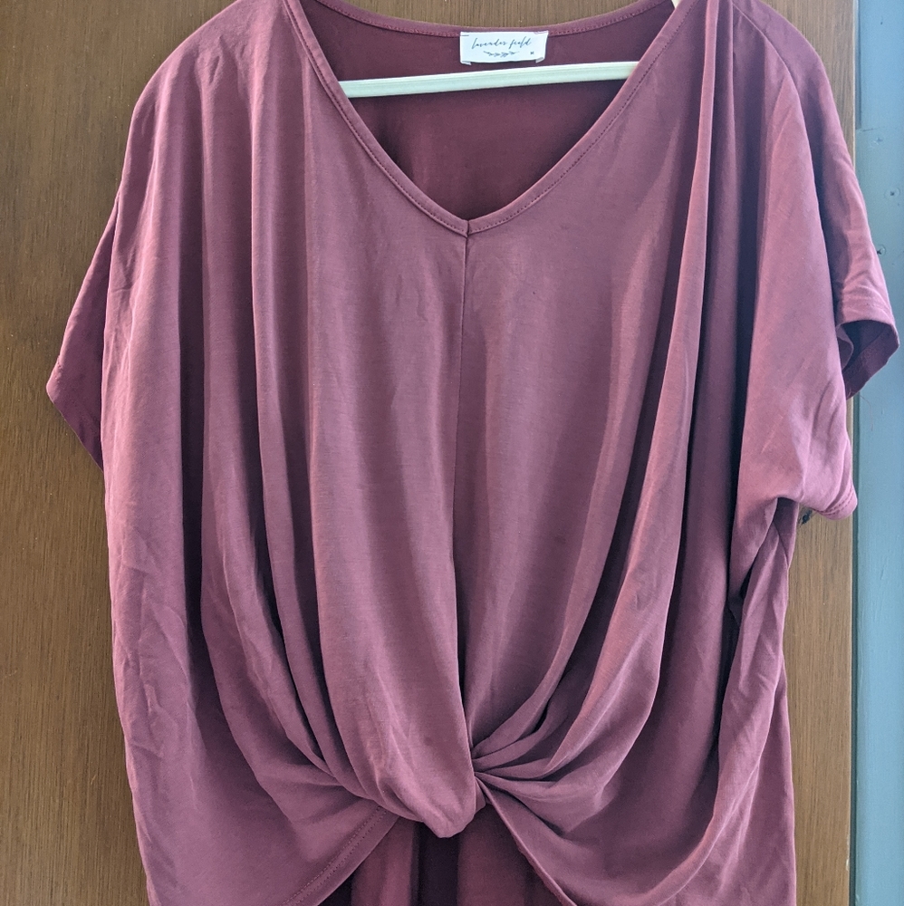 Mauve knot shirt